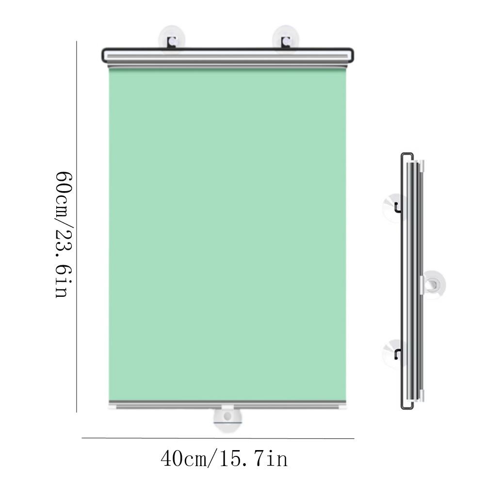 Retractable Sunshade Curtain Full Blackout Nail-free Cordless Roller Blinds Easily Install Telescopic Privacy Car Window Curtain 1pc