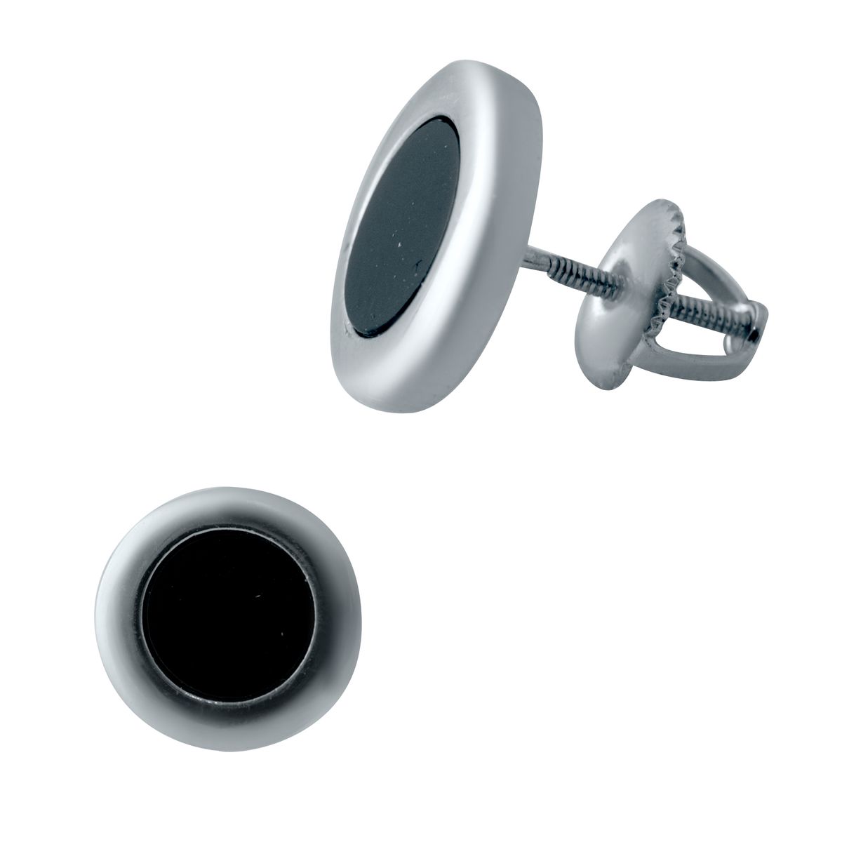 

Срібні сережки-підвіски з емалью (2037095)