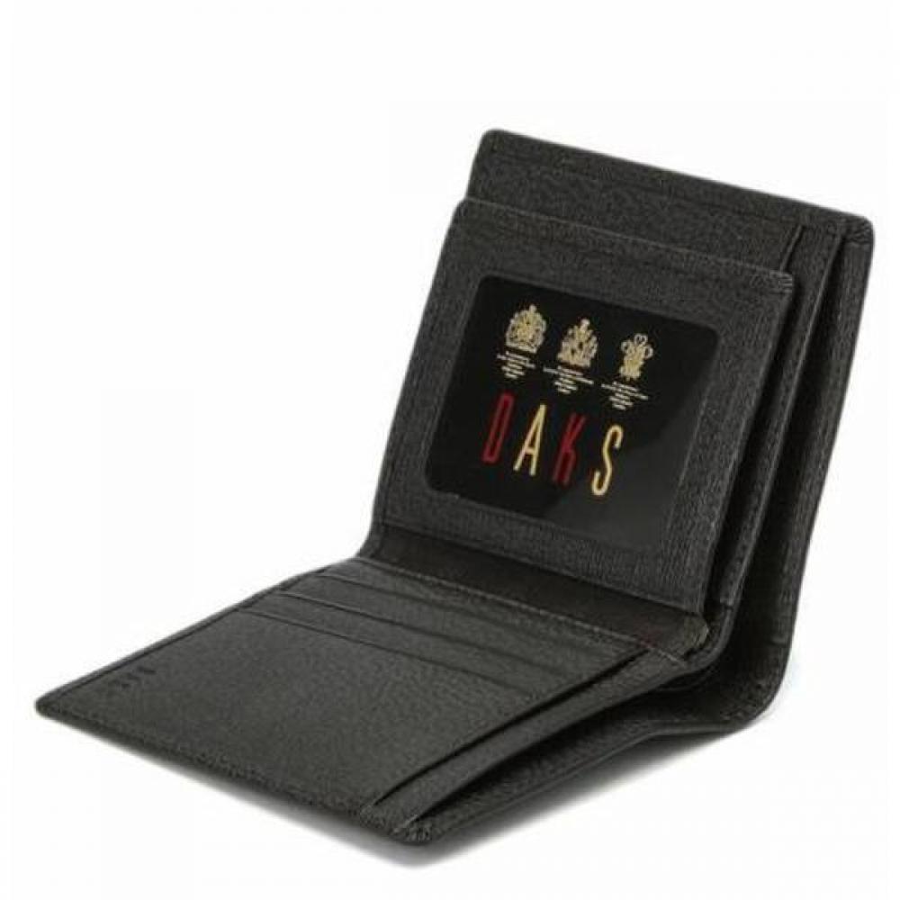 Daks Dark Brown Leather Gold Logo Wallet Dbwa2e913w3