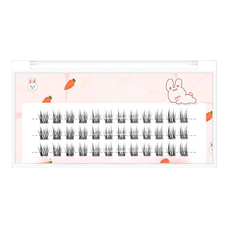 Feather Fan Style False Eyelashes - Lazy Series: Natural, Easy To Apply, Perfect for Novice Thai Makeup.