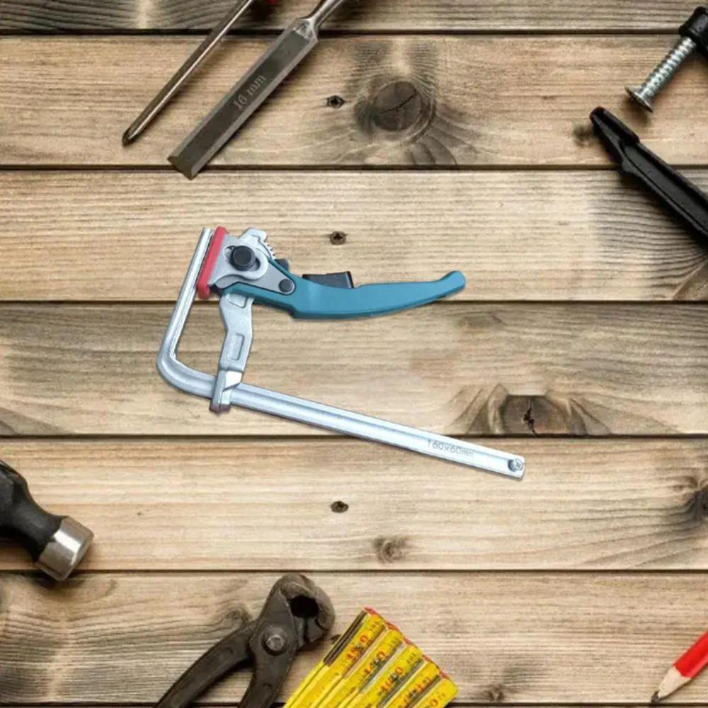 Zinc Zinc Alloy Steel Ratcheting Table Clamp Quick Ratchet Rail Clamp Quick Release Clamp  Woodworking