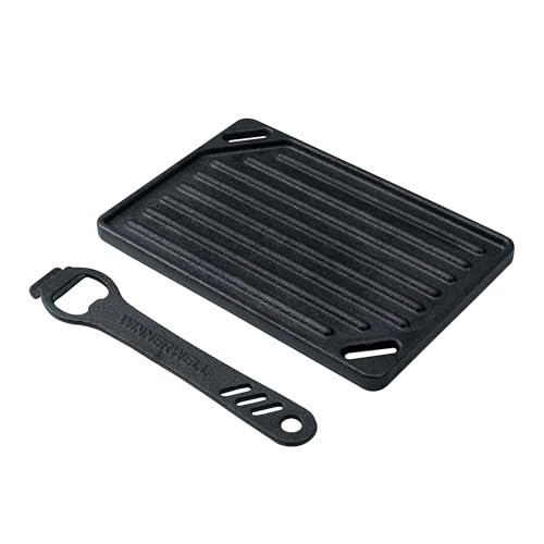 

WINNERWELL Wienerwell Grill Plate, Double-Sided Iron Plate, Ideal for Camping and Outdoors, Compact, Includes Bottle Opener [Official Japanese Product