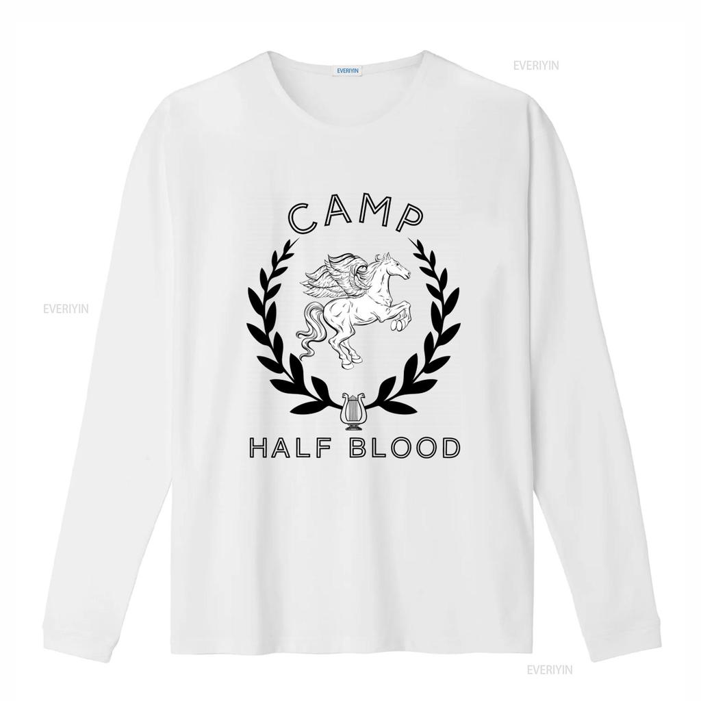 Camp Half Blood T Shirt Percy Jackson Olympians with Mythical Winged Horse Design vintage Washed Stretched Unisex Versatile