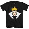 Villains Evil Queen Face T-Shirt, Black, X-Large