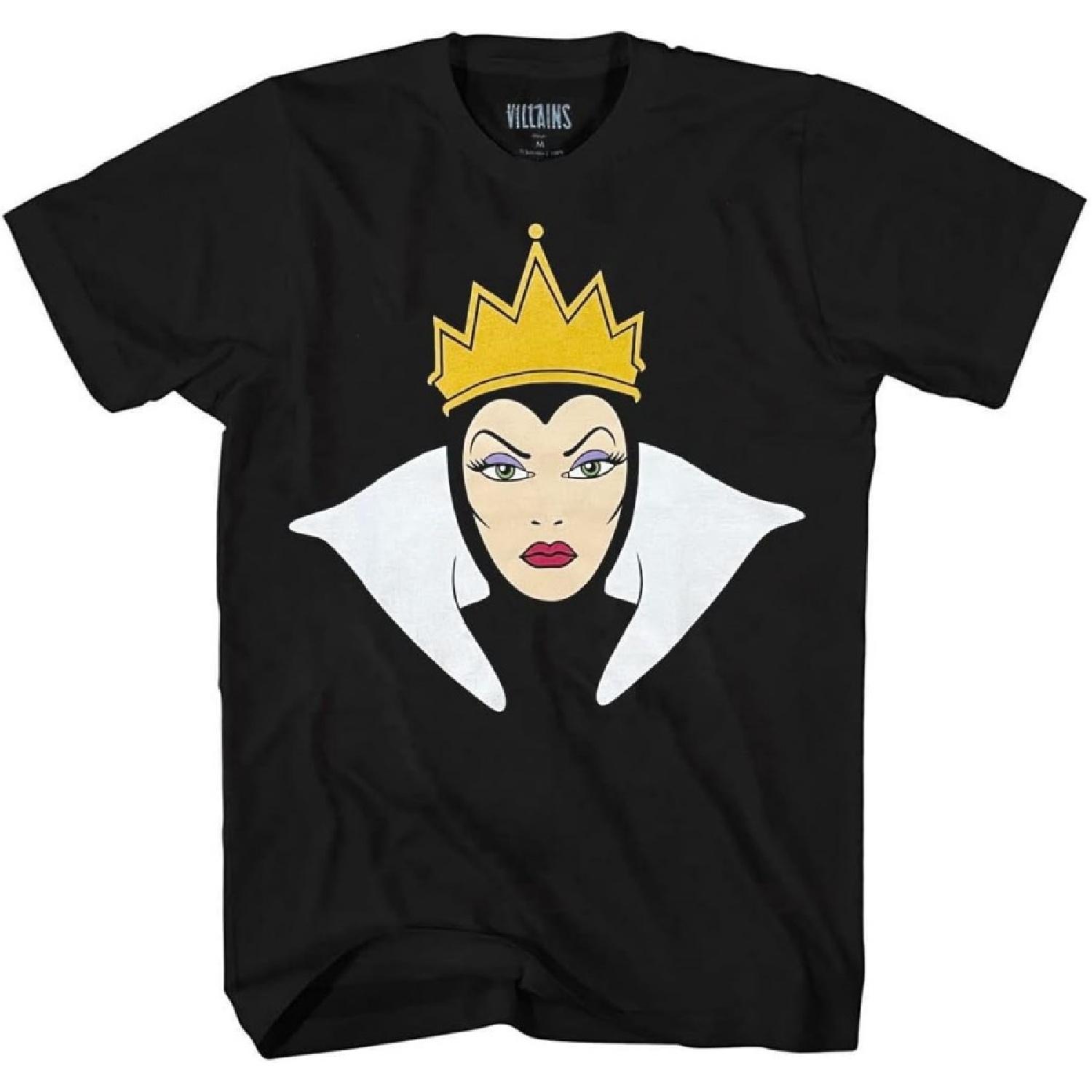 Villains Evil Queen Face T-Shirt, Black, Medium XXXXXL разноцветный