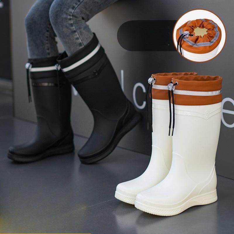 Lady Rain Boots Fashion Non-slip Soft Comfort Waterproof Rain Boots Women Outdoor Hiking School Rainy Days On Foot Camping