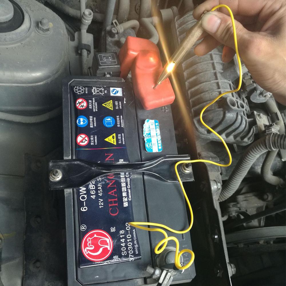 Auto Car Light Circuit Tester Lamp Voltage DC 6V 12V 24V Copper Test Pen Detector Probe Light System Test Probe Lamp