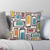 Retro Mid Century Modern Komposition Quadratisches Kissenbezug Polyester Leinen Samt Bedruckt Reißverschluss Dekor Zimmerkissenbezug x