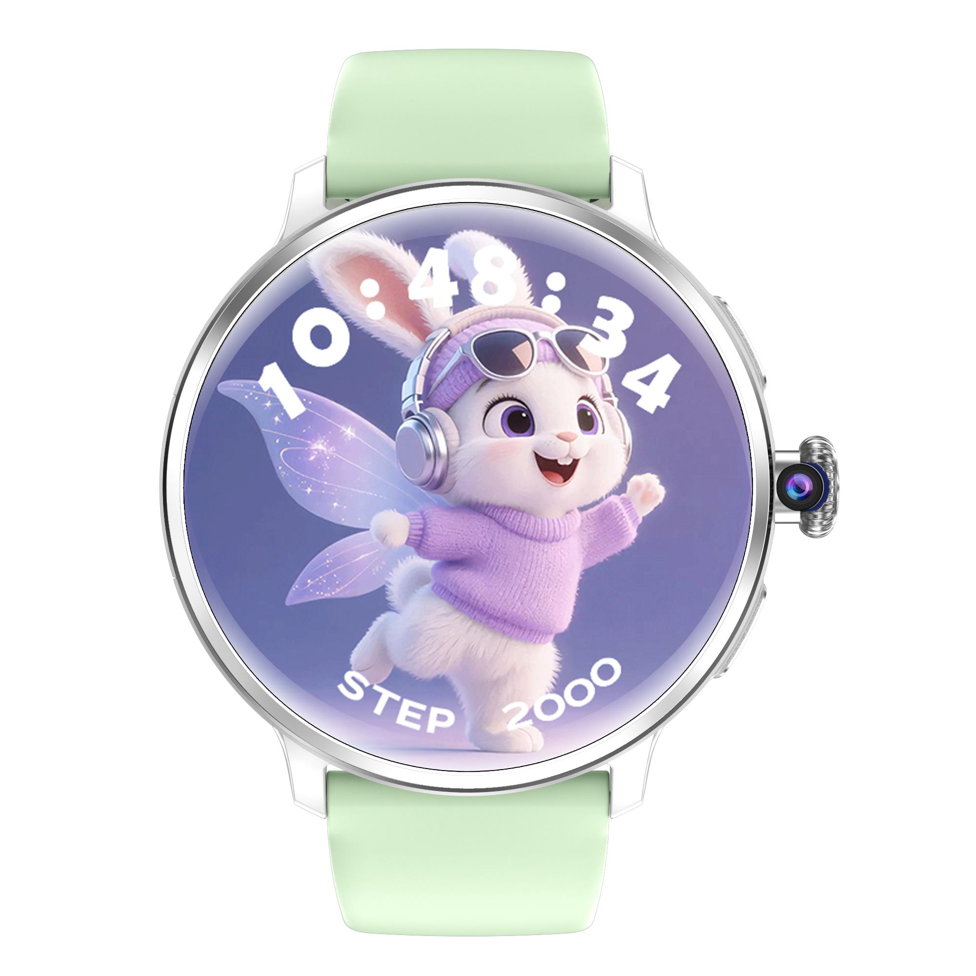 

UBABAI 4G LTE Women s Android Smartwatch with SIM Card, WiFi, GPS, NFC, 8GB+128GB срібний