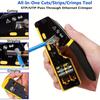 8P6P Multi-Function Dual-Use Network Cable Crimper, CAT6 Pass Through Ez Crimping Tool, Cat5e Cat6 Rj45 Rj11 LAN Phone Crimp Pliers