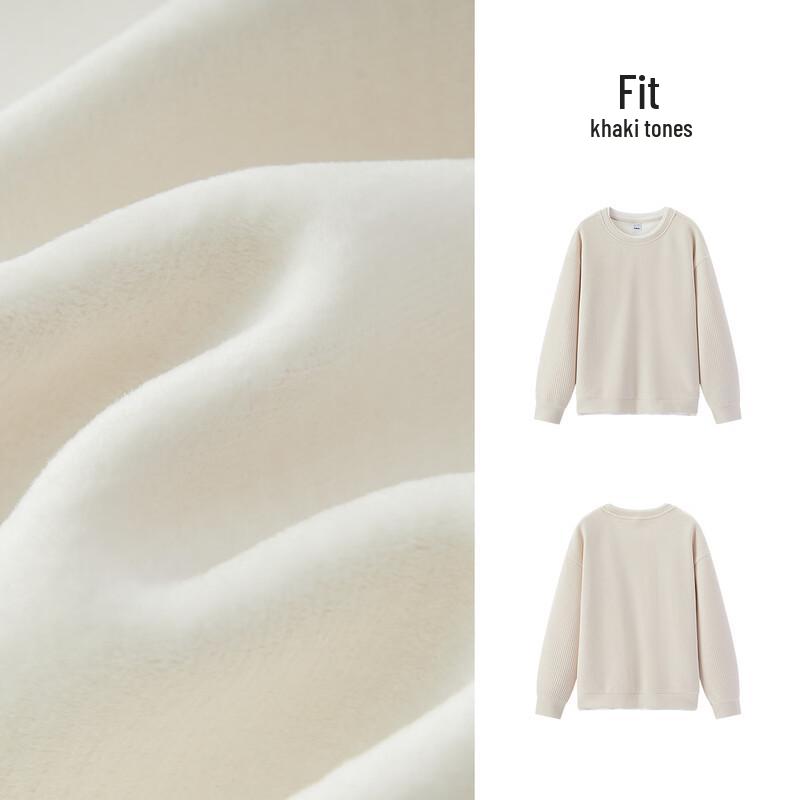 Semir Men's Winter Waffle Faux Two-Piece Plush Sweatshirt