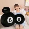Custom Black 8 Ball Pillows Shape Cushions Logo Covers Decoration Home Sofa Designer Round Throw Pillow