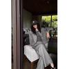 Women's Early Spring Retro Suit: Casual Street Style Short Sleeve Shirt & Wide Leg Pants Set