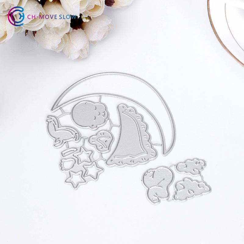 

Moon Baby Скрапбукинг DIY Форма для ножа для резки Форма для ножа из углеродистой стали Головоломка Тиснение серебряный