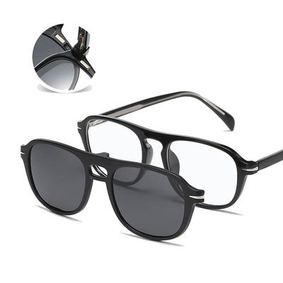 TR90 Material Magnetic Snap-on Frame Vintage Retro Insert Sunglasses Clip-on Style With Lens Myopicness Eyeglasses