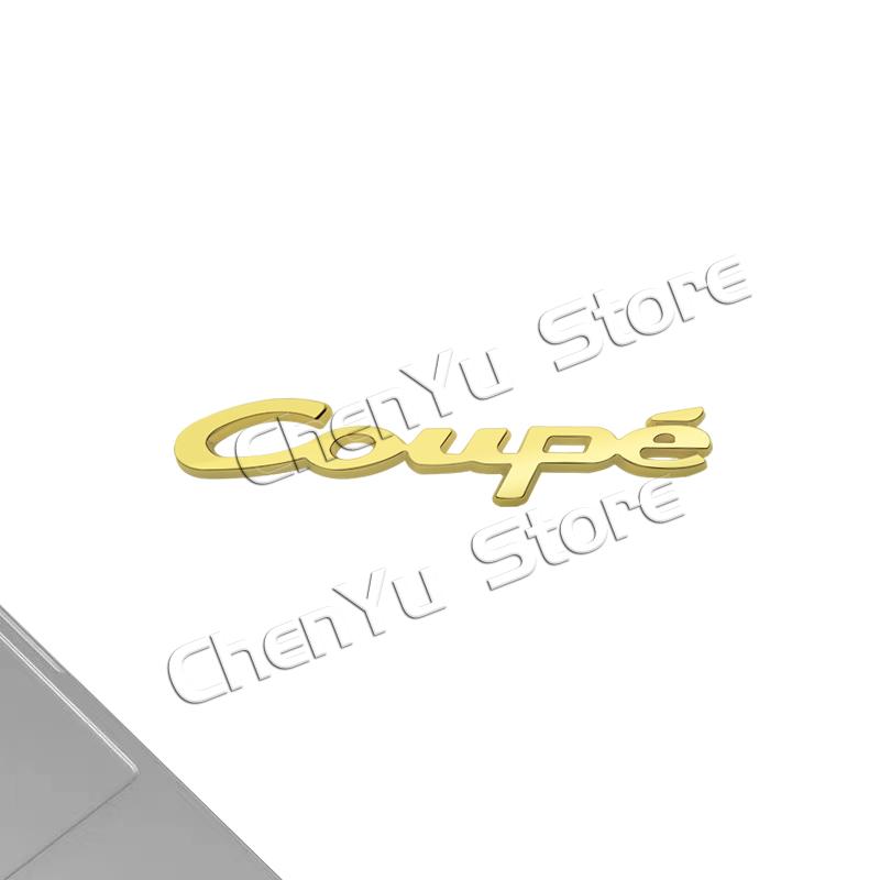 For Coupe Metal Emblem Opel Fiat Abarth Hyundai Toyota Mini Cooper Subaru Nissan Volvo 3D Decals Sticker Rear Trunk Badge Logo