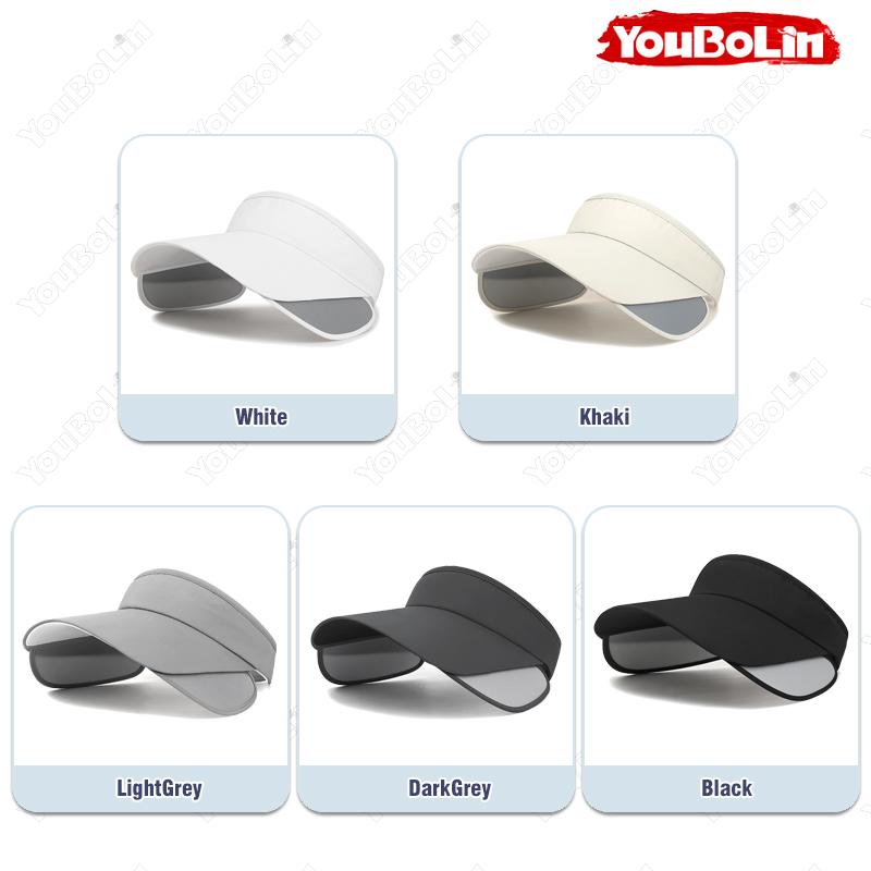 Adjustable Brim Sun Hat for Men & Women UV Protection Solid Color Summer Cap Outdoor Sports Commute Hat