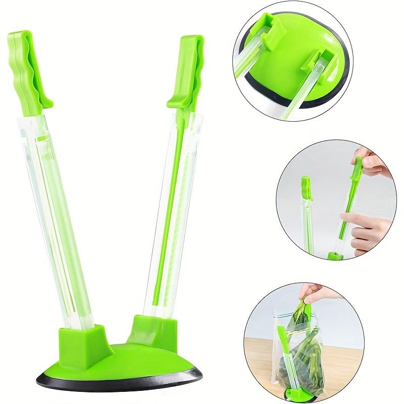2pcs of Baggy Racks, Freezer Bag Support Stands, Adjustable Food Storage Holders, Plastic Holders for Food Prep Bags/Zip Lock Bags, Ideal for Meal