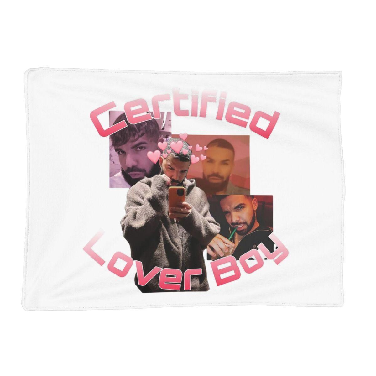 Certified Lover Boy BBL Drake Blankets Soft Warm Flannel Throw Blanket Cover for Bed Living room Picnic Travel Home Couch Size: 75*100cm, Weight: 230 GSM