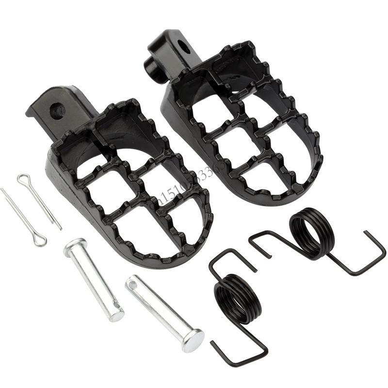 

090E 2Pcs Non-slip Motorcycle Dirt Bike Footrest Foot Pegs for 50 70 90 110 125cc Taotao PW50 PW80 TW200 чорний
