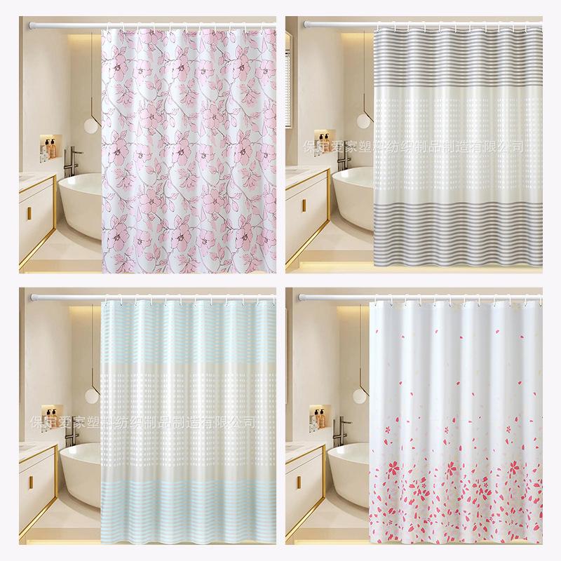 

Пятнистая ПВХ печатная водонепроницаемая устойчивая к плесени шторка для душа с крючками 180x180 cm