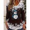 Merry Christmas 3D Print Crew Neck Long Sleeve T-Shirt Fashion Women clothing Casual y2k clothes Harajuku Female clothing