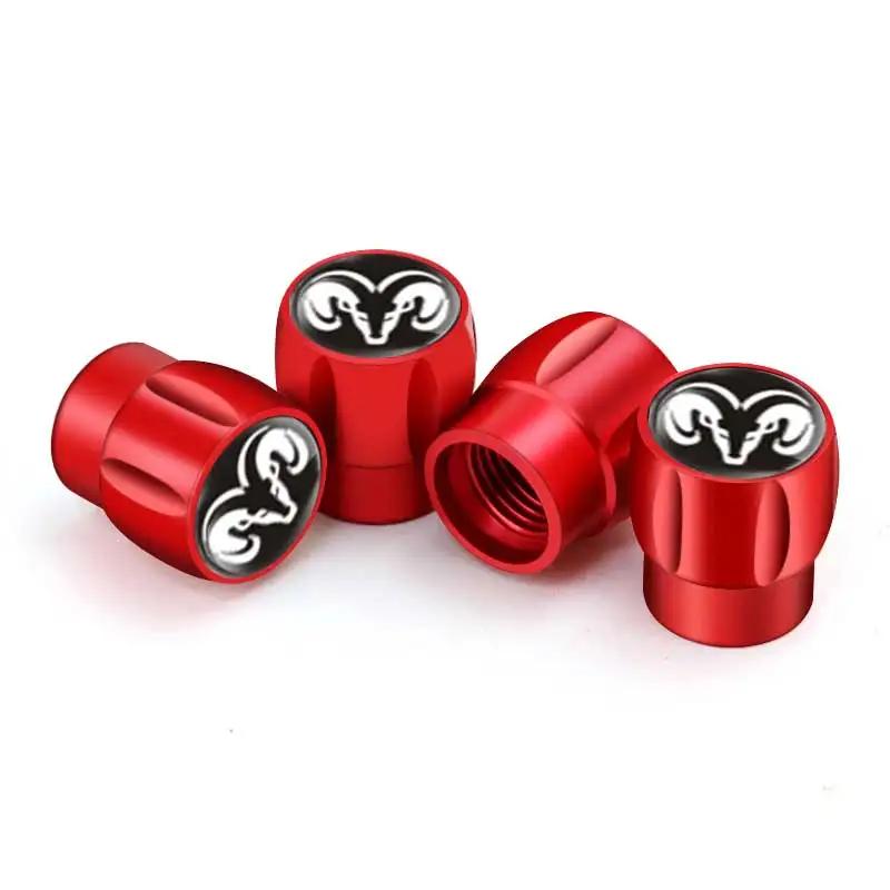 4 Stück Legierung Auto Rad Reifen Ventilschaftkappen Abdeckung für Dodge DURANGO AVENGER CALIBER CARAVAN Challenger CHARGER RAM SRT SXT Viper PP2