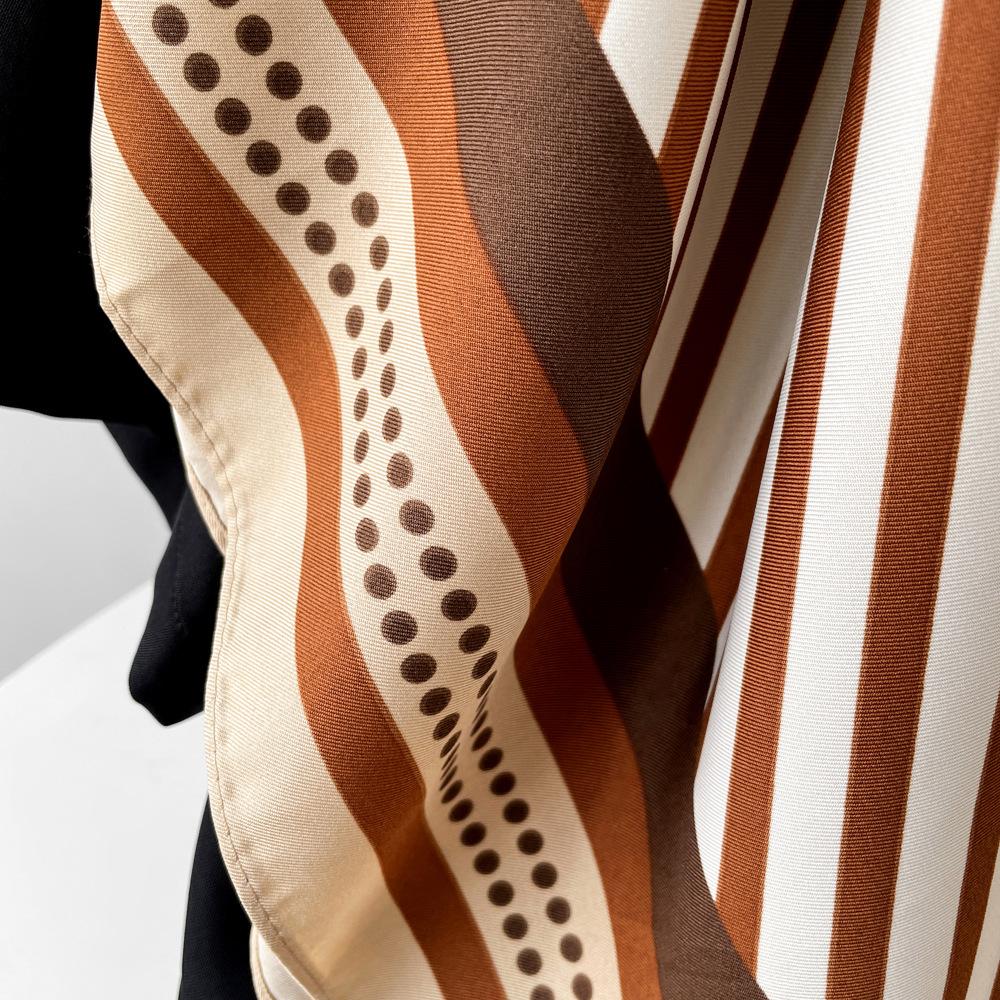 New Scarf Striped Summer Thin Shawl Light Breathable Sunscreen Shawl Twill Square