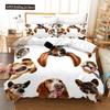 Dog Duvet Cover Set 3D Print Dog Math Book King Queen Full Size Comforter Cover For Kids Boys Girls Teens Polyester Bedding Set