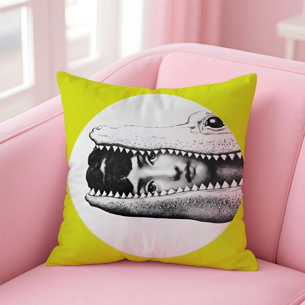 Minimal Abstract Women Simple Anime Art Cushion Cover Pillow Case Soft Skin Friendly Fabric  Concealed Zipper