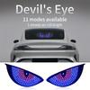 LED Devil Eye Car Window Light USB Atmosphere Lamp 11 Modes Auto Decor 15.4cm