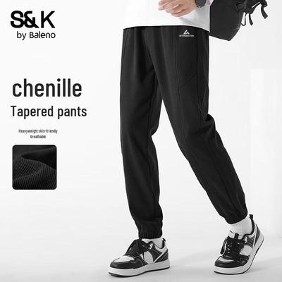 Baleno S&K Herren Chenille Anti-Falten Jogginghose