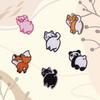Cute Cartoon Turning Animal Embroidered Patches Creative Self-Adhesive Appliques DIY Craft Decorations