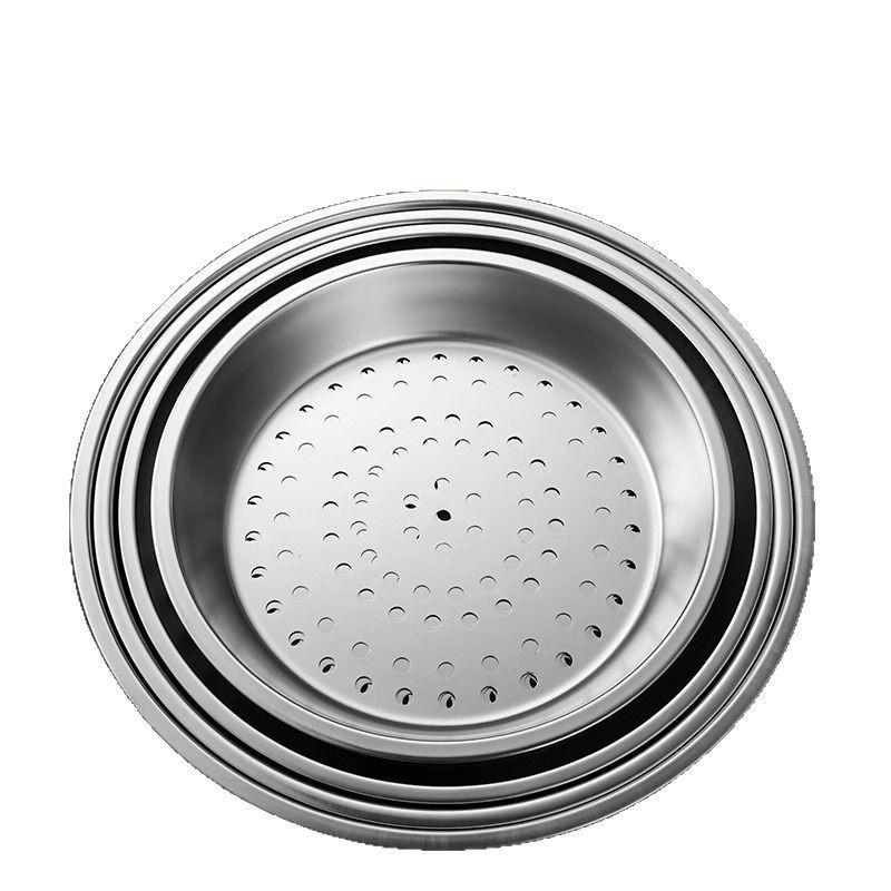 304 Stainless Steel Steamer Basket - Thick, High-Temperature Resistant Steaming Rack for Wok