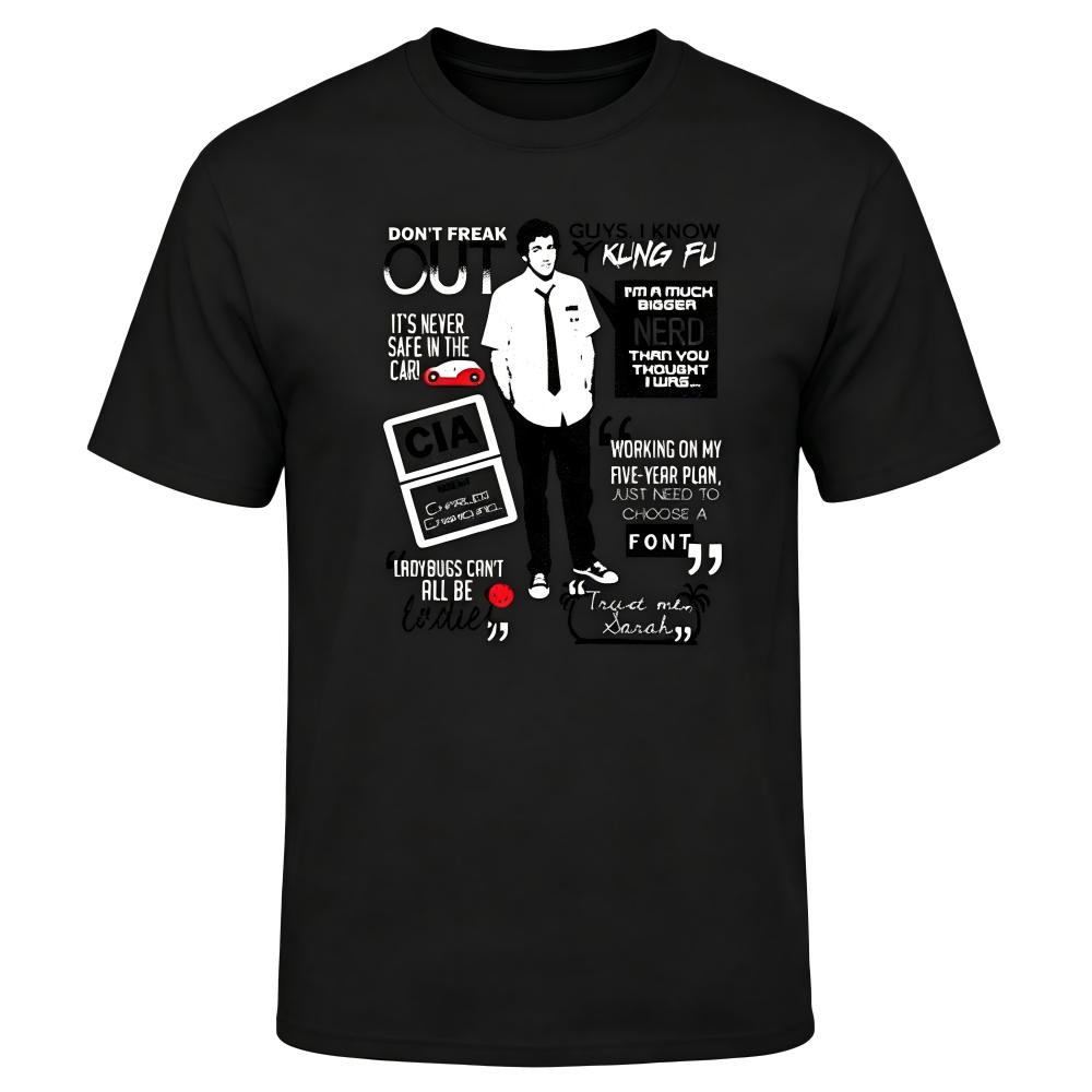 Chuck Bartowski Chuck TV Show Quotes Graphic T-Shirt