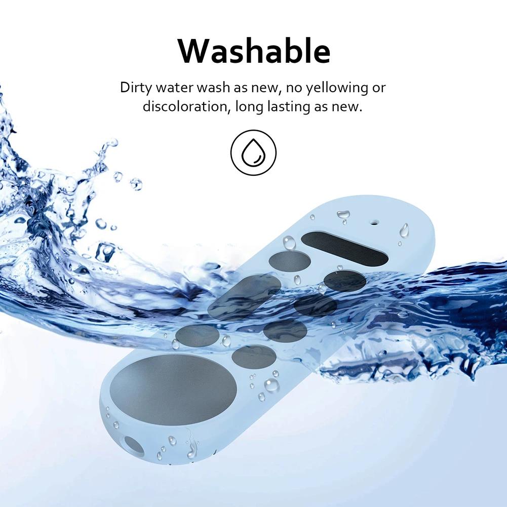 Silicone Remote Case Anti-Slip Protective Cover with Lanyard TV Remote Control Case Remote Cover for Google TV Streamer 4K