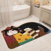 Absorbent Cartoon Cat Carpet Irregular Shaped Shower Carpet Soft Bathroom Floor Mat  Bedroom