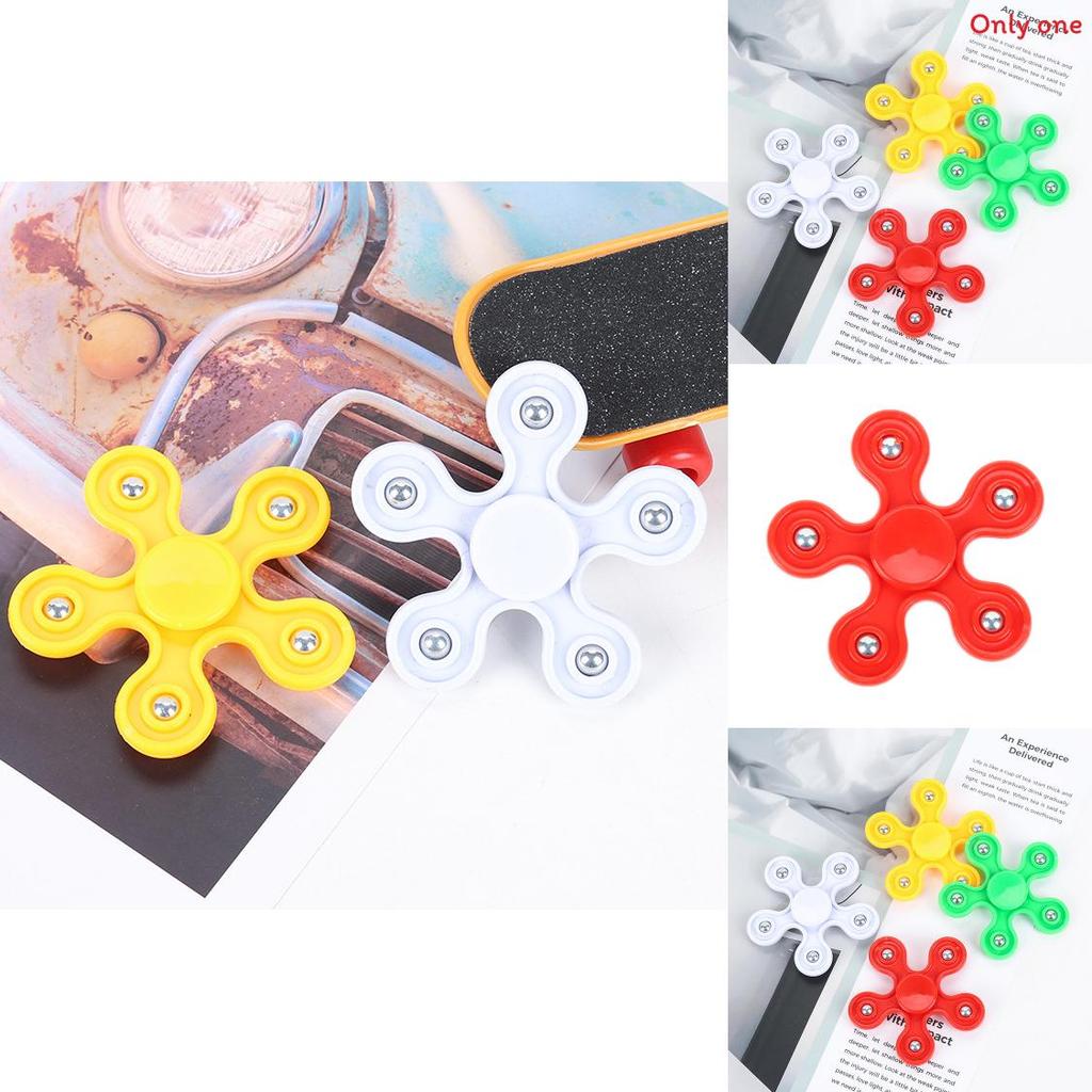 Plastic Fivestar Finger Spinner Gyroscope With Spiral Bearings For Stress Relief And Focus