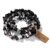 Natural stone bracelet beaded natural gravel elastic stacking wearing versatile high-end light luxury hot-selling bracelet