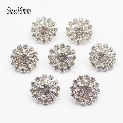 10pcs Rhinestone Buttons Shank For Coat Sweater Cardigan Needlework Diy Wedding Dress Headwear Gift Box Decorative Accessory