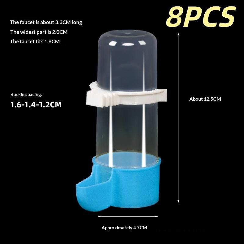 2/4/8/12Pcs Automatic Cage Hanging Parrot Water Dispenser 240ML Bird Feeder For Small Medium Large Bird Pet Cage Accessories