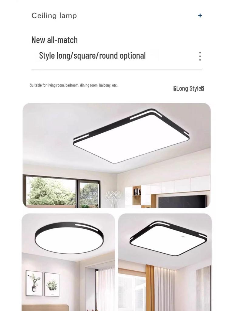 Modern 2025 LED Ceiling Light - Super Bright, Eye-Friendly for Bedroom, Study & Dining Areas
