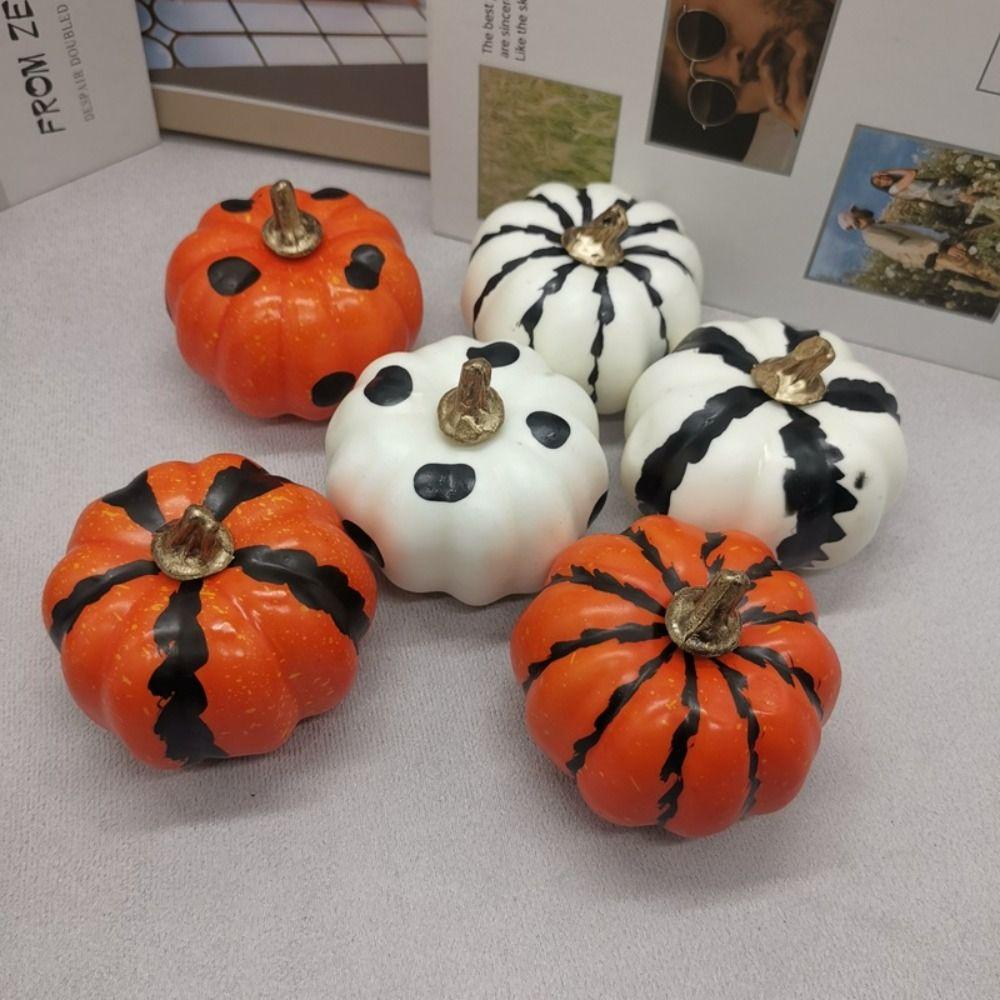 New Halloween Simulated Pumpkin DIY Crafts Colorful Fake Pumpkin Cute Artificial Pumpkin Home Decor