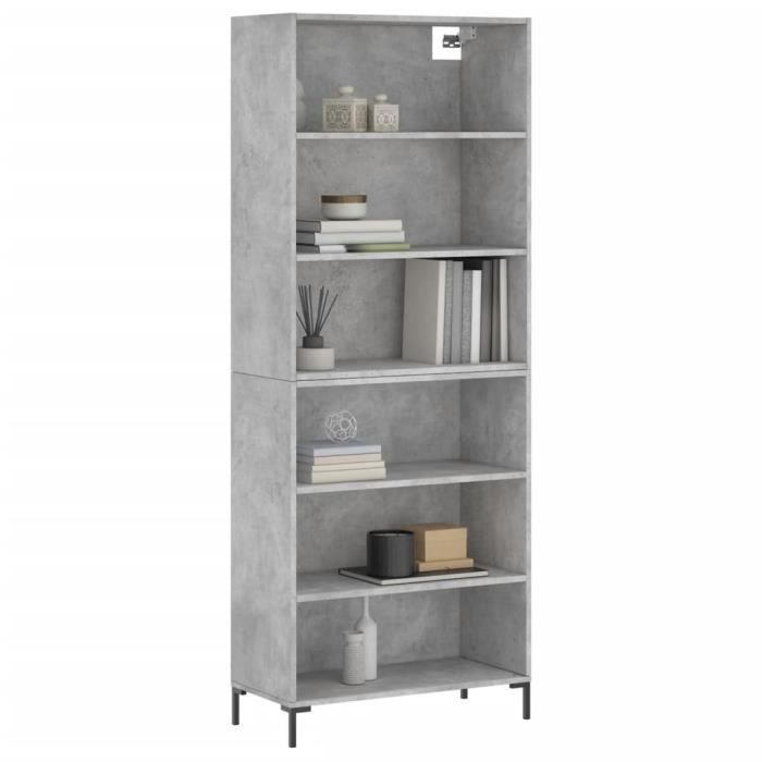 VidaXL Buffet Concrete Grey 69.5x32.5x180 Cm Engineered Wood 3189577