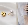 Bow Hollowed-out Bow Brooch Women's Fashion Light Luxury Imitation Pearl Pin Collar Pin Anti-glare Buckle