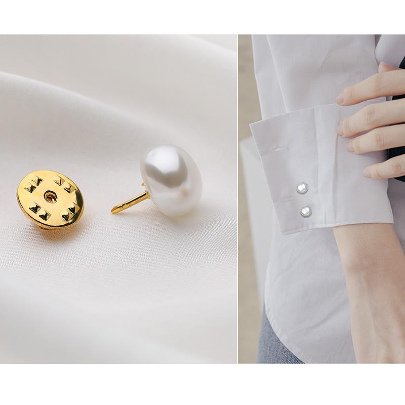 Bow Hollowed-out Bow Brooch Women's Fashion Light Luxury Imitation Pearl Pin Collar Pin Anti-glare Buckle
