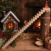 Vánoční kalendář pro domácnost, Odpočítávací kalendář na vánoční schodiště, Dřevěná ozdoba s panenkou Santa Clause, 24denní sváteční display na polici, Rituál