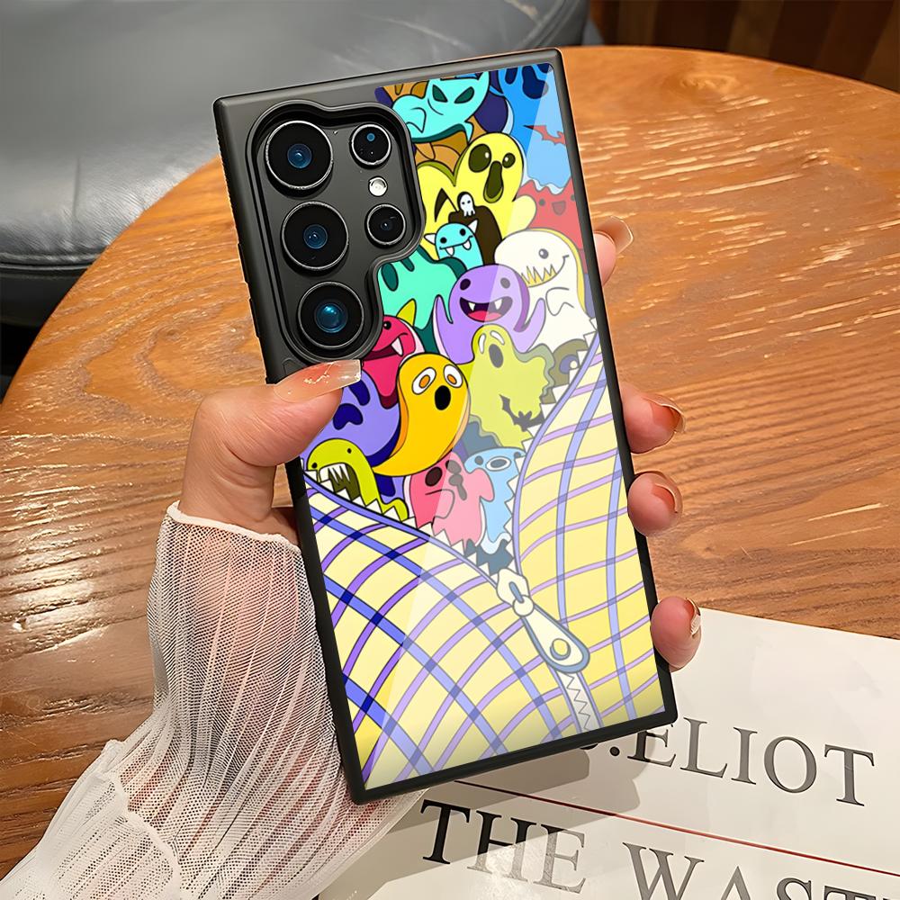 Monster Party Phone Case For SAMSUNG S25 24 S22 S20 ULTRA S21 S30 23 Note5 S8 Plus S9 S10E Lite PC+TPU Funda