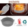 20cm Silicone Air Fryers Oven Baking Tray Pizza Fried Chicken Airfryer Silicone Basket Reusable Airfryer Pan Liner Accessories
