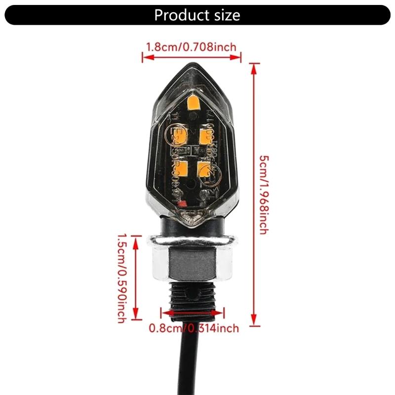 Motorcycle Signal Lamps Improved Visibility Broad 12V 1W Indicator Lights Blinkers Flasher Universal for Most Model